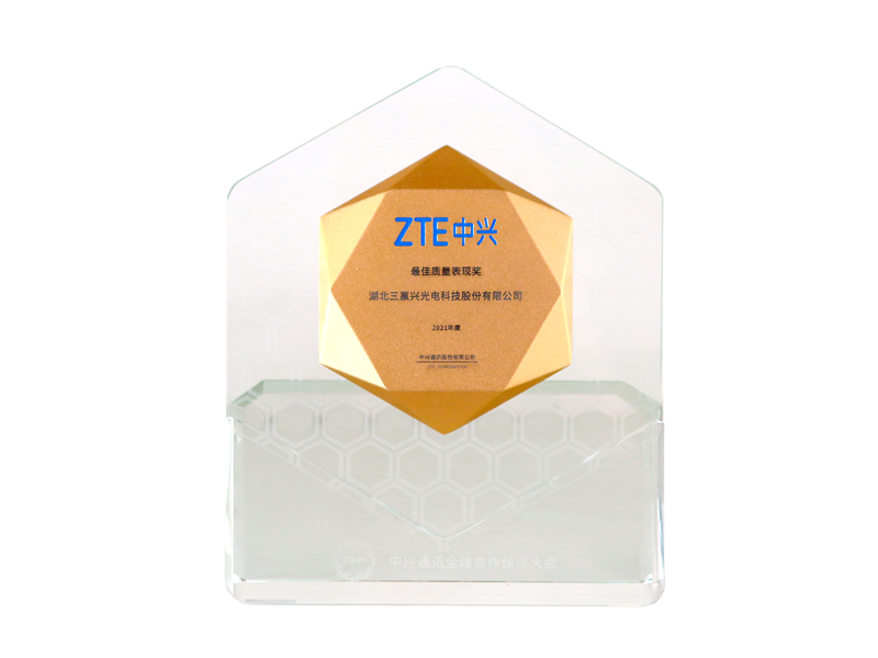 2021 ZTE Best Quality Performance Award 